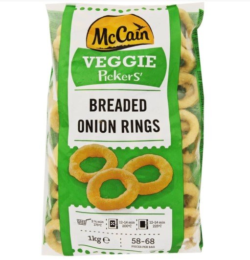 MCCAIN ONION RINGS 1 KG.