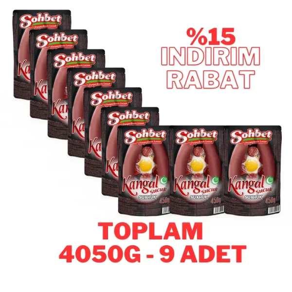 SOHBET KANGAL KIELBASA TURECKA 450G.-9szt