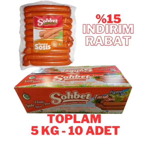 SOHBET TAVUK SOSIS 500 GR-10szt
